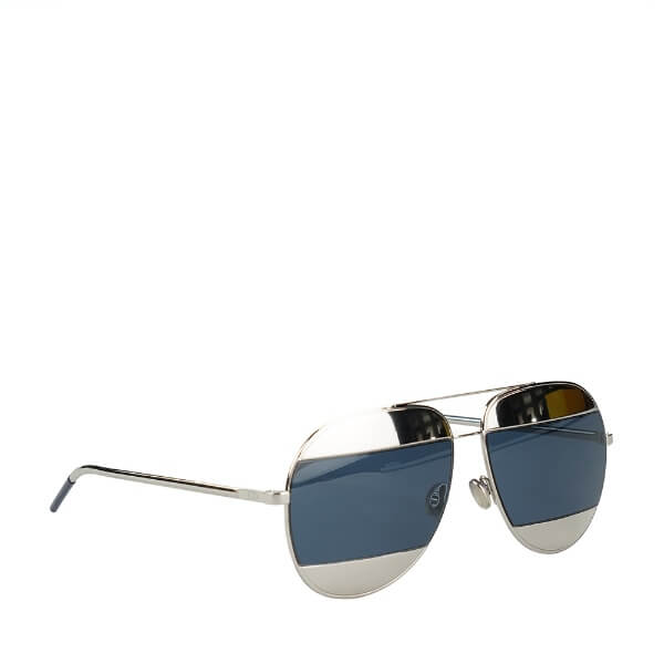 Christian Dior - Metallic Silver Split Sunglasses